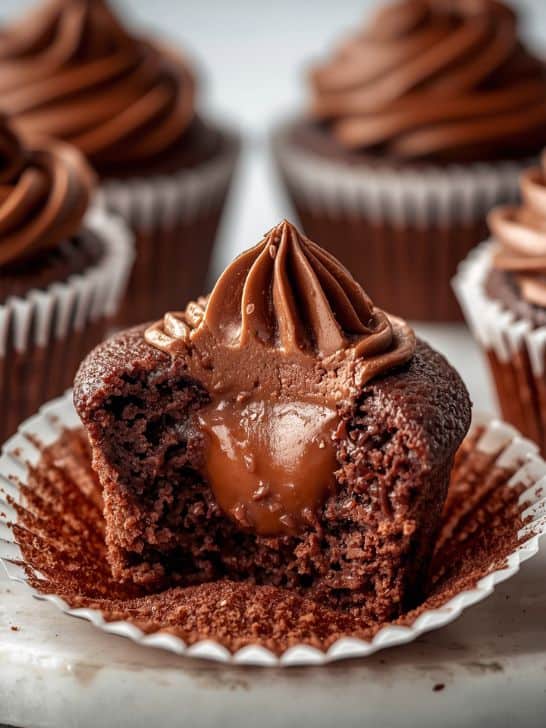 Chocolate Ganache Filled Cupcakes
